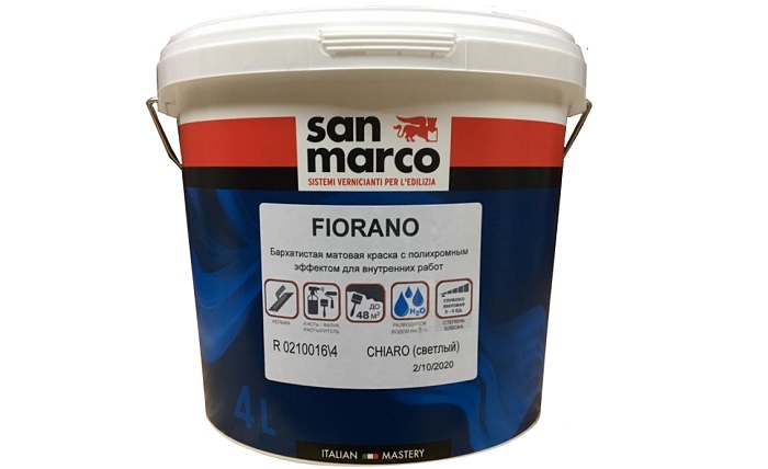 Fiorano (Фиорано) - бархатистая матовая декоративная краска от San Marco Russia